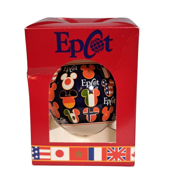 Disney Parks Epcot World Showcase Christmas Glass Ornament Mickey Countries - Picture 6 of 16